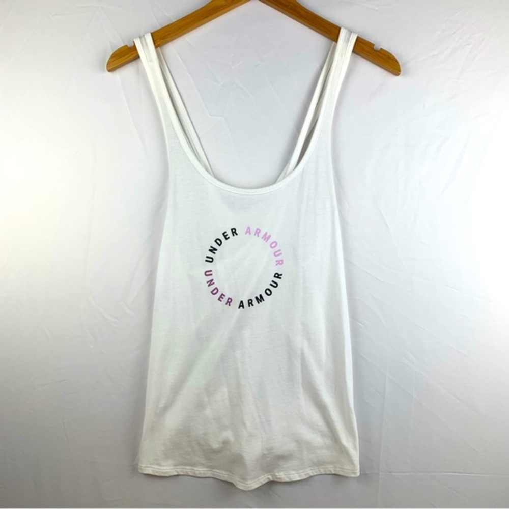 Under Armour White Cross Back Tank Top